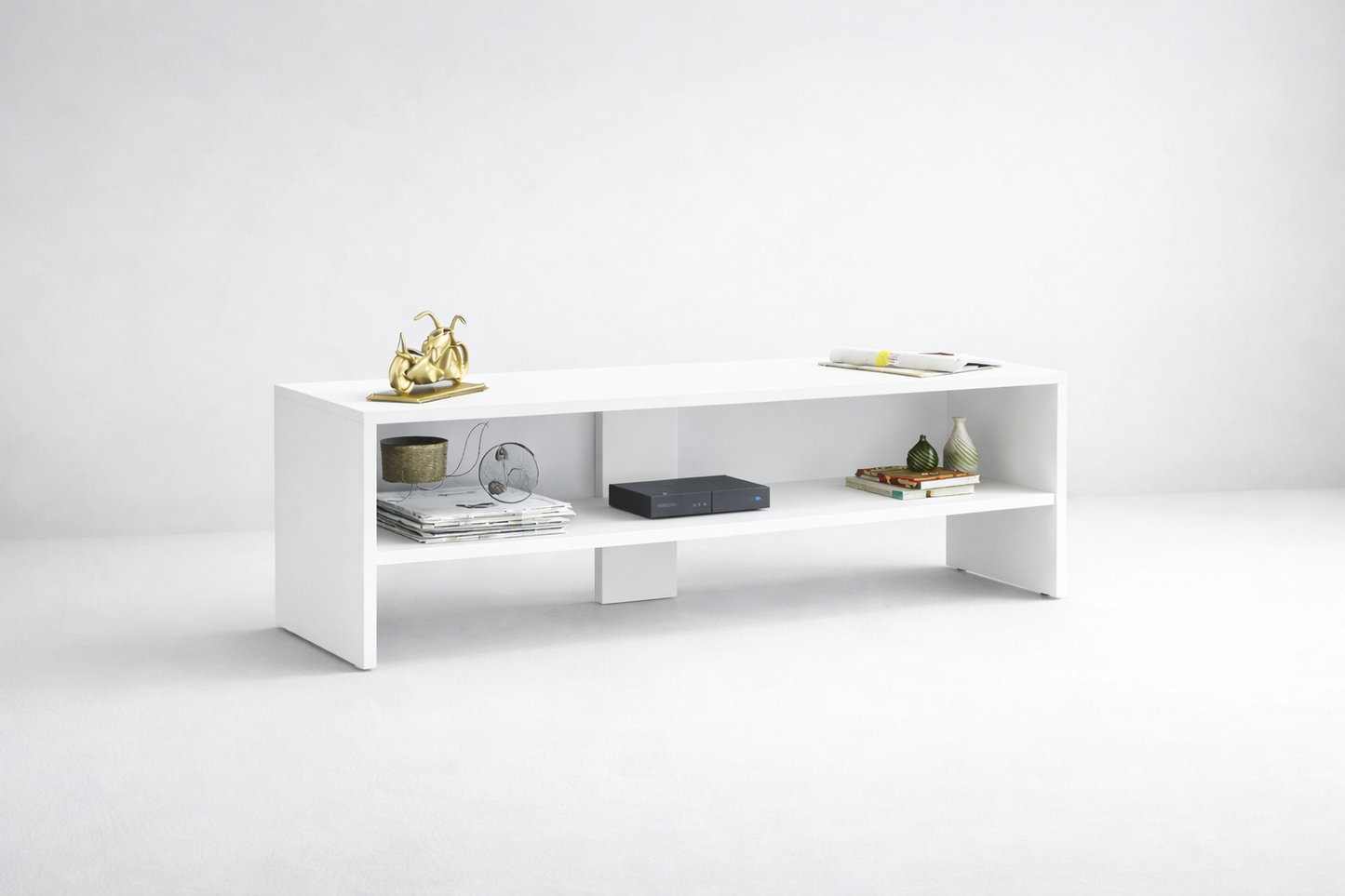PEDPIX® Premium Wooden TV Stand | Modern Open Shelf TV Cabinet for Living Room | Engineered Wood