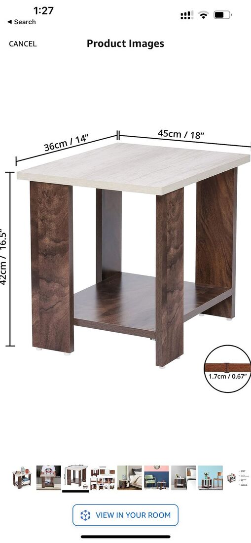PEDPIX Engineered Wood Side Table (Finish Color - Walnut, DIY(Do-It-Yourself))