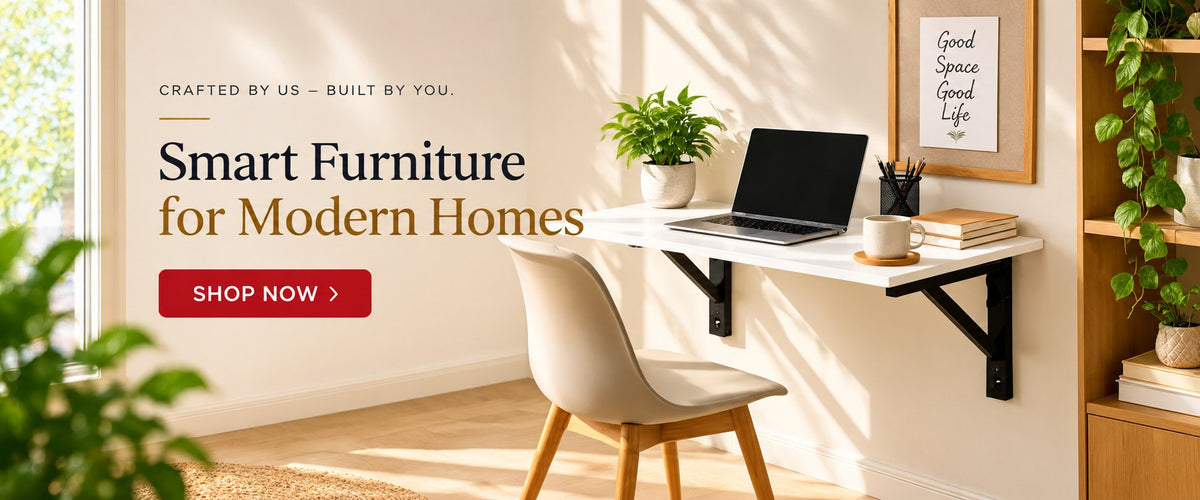 Wall mounted folding tables