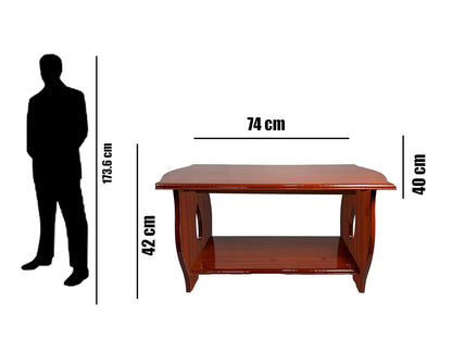 Pedpix® Engineered Wood Coffee Table (Teak Finish) Wooden Tea Table| Teapot |DIY Wooden Table Engineered Wood Coffee Table