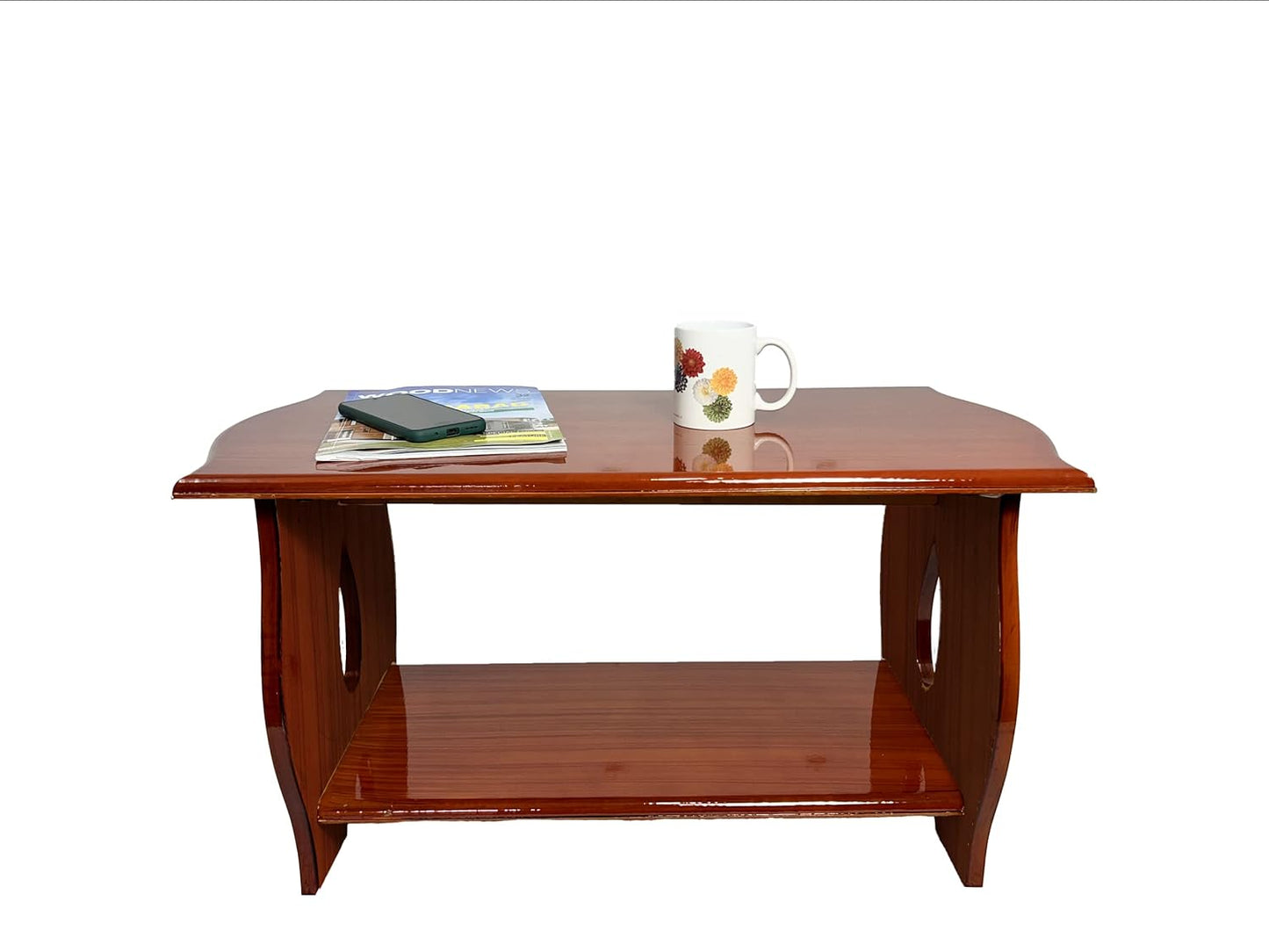 Pedpix® Engineered Wood Coffee Table (Teak Finish) Wooden Tea Table| Teapot |DIY Wooden Table Engineered Wood Coffee Table