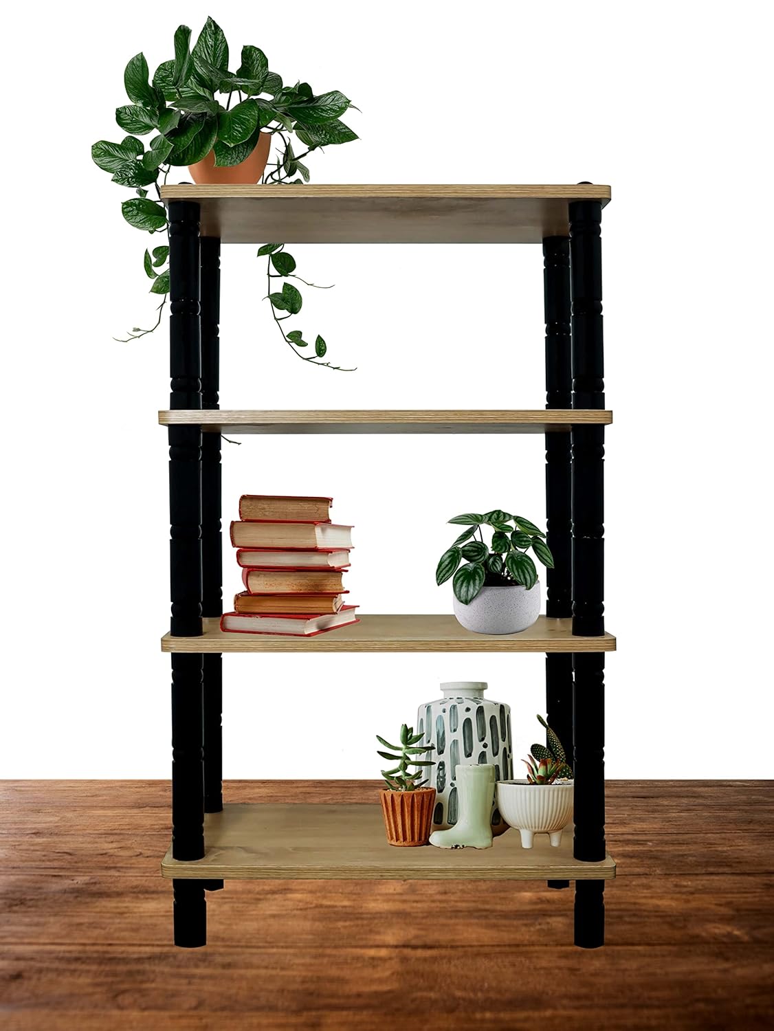 PEDPIX Wooden Multipurpose Storage Shelves Home Decor Portable Storage Rack Engineered Wood Open Book Shelf (Finish Color - Cream,DIY (Do-it-Yourself)